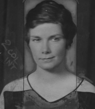 A photo of Theora Hix, also taken in 1929.