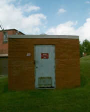 This small shack stored the hospital's gas pipes.