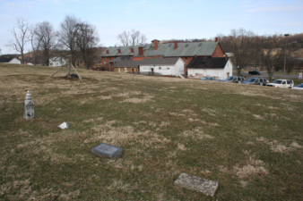 This row of tombstones were some of the only markers in the entire cemetery.