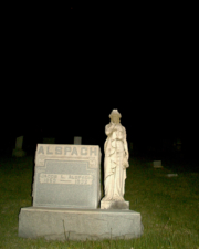 The marker for Jacob Alspach, who died in 1932.
