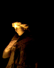 Jacob's angel lit by our flashlight made a neat effect.