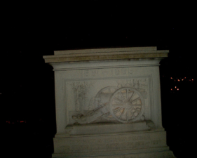 The Civil War memorial was on another hill overlooking Lancaster.