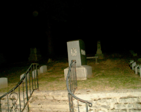These stairs connected the road to a higher section of the cemetery.