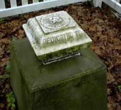 A dedication monument from the American Legion.