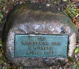 This was the small monument next to the Whispering Oak.