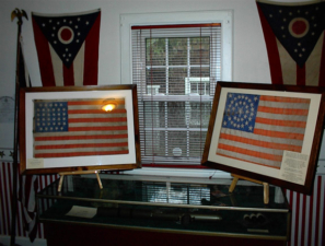 Flags from different eras.