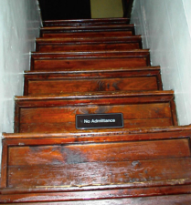 These stairs led to a restricted area.