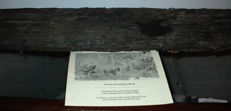 This wooden tie was part of Corduroy Road, one of the area's original roads.