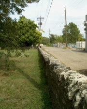 A look along the wall near River Street.