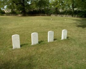 Several replacement markers for veterans were in the cemetery, although they don't mark the location of their graves.