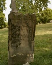 One of the few original markers left in the cemetery belonged to William Brown. Born in 1744, William died on September 27, 1830 at 86-years-old.