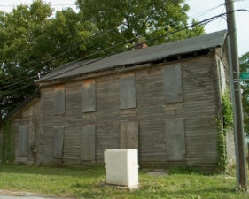 The Franklinton Post Office as it stood when we visited.