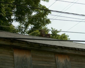 You can just make out the chimney in this photo.