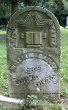 The tombstone for War of 1812 veteran William Bailey. He served in Captain John Alexander's 1st Regiment in the Ohio Militia. Born in 1775, William died on April 13, 1860 at 84-years-old.