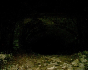 You can barely make out the Indianola Avenue overpass that cuts through the park.