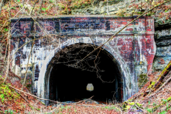 The appearance of Glencoe Tunnel was surprisingly similar to the more well-known Moonville Tunnel.