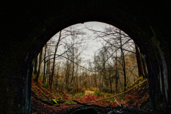 Looking out of the northwest end of the tunnel.