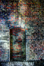 Telegraph lines hung down next to one of the pockets.