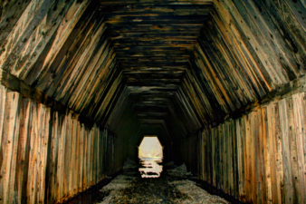 The southeastern section of the tunnel reminded us of King's Hollow Tunnel.