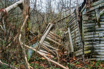The back portion of the house had completely collapsed.