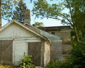 The back side of the house had several additions.