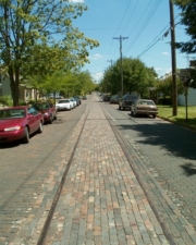 The Groveport Interurban line on Blacklick Street as it appeared at the time of our visit.