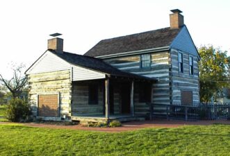 There was a nice porch on the back side of the house.