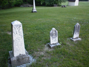 A few more old tombstones near the rear of the cemetery.