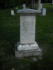 The tombstone of Mary Gundy. Born in 1762, Mary died on September 20, 1828.