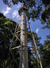 The lighthouse was pretty basic. The cast iron skeleton was exposed while the spiral staircase was enclosed in a metal tube.