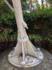One of the lighthouse's six concrete piers.