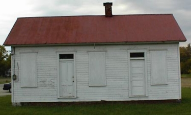 The front of the police station had two doors.