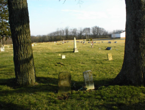 The older section contained burials of Civil War veterans. The newer section is in the background.