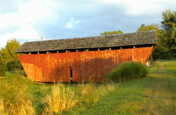 Hartman Covered Bridge #2 spans the ditch that was once the Ohio-Erie Canal.