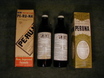 A couple of full bottles of Peruna that were posted for sale.