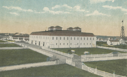 A postcard of the Hartman Farm Stock Farm circa 1920.