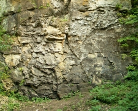 A couple of fault lines formed an X.