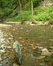 We thought this was a tombstone at fust, but it was just an uprighted rock.