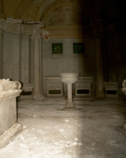 All of the tombs were laid out in a circular pattern around the center altar.