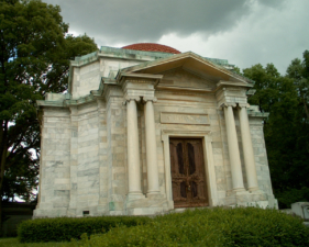 The Hayden Mausoleum is definitely an intimidating structure.