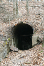 Our final visit to Haydenville Tunnel in 2013. As you can see, more bricks had fallen.