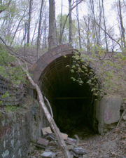 The exterior entrance to the Haydenville Tunnel.