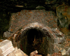 The inner entrance to the Haydenville Tunnel.