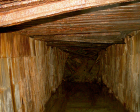 Just beyond the pile of rubble was the other side of the tunnel.