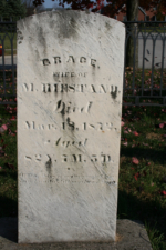 Grace Hiestand, wife of Michael, died on March 18, 1872 at 82-years-old.