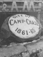This stone marked the location of Camp Chase.