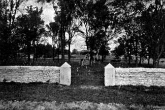 The cemetery's entrance on Sullivant Avenue as it appeared on June 4, 1896.