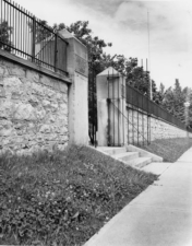 The current entry to the cemetery as it appeared in 1959.