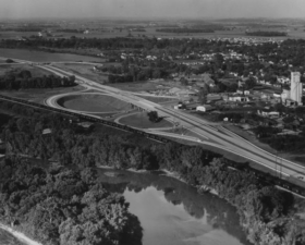The Route 23 bypass shortly after it was completed in 1957.