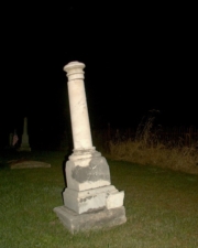 This larger tombstone was near the front of the cemetery. It belonged to Harriet Cline, who died in 1879.